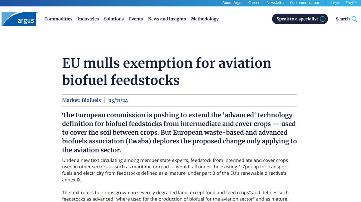 🌱 New feedstocks for biofuels ... Mature... or advanced… or mature? 🌱

The <a href="/EU_Commission/">European Commission</a> splits waste feedstocks based on their end-use in different transport sectors. Read the full story by Dafydd ab Iago writing for <a href="/ArgusMedia/">Argus Media</a> 1/2 : t.ly/-Kg9j