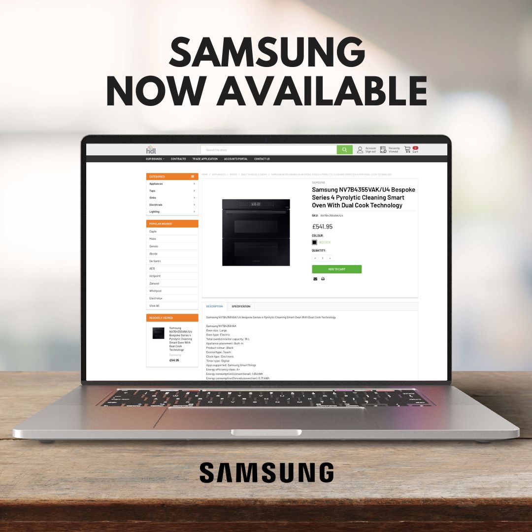 HDL (@hdl_trade) on Twitter photo Our <a href="/SamsungUK/">Samsung UK</a> collection is now live on our website! Elevate your customers' kitchens with top-quality Samsung appliances, from state-of-the-art ovens to sleek hoods. Explore the full range today! 💻 Our <a href="/SamsungUK/">Samsung UK</a> collection is now live on our website! Elevate your customers' kitchens with top-quality Samsung appliances, from state-of-the-art ovens to sleek hoods. Explore the full range today! 💻