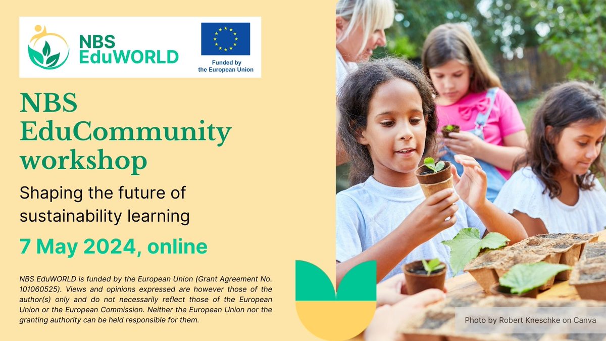 📢 Just 1 week left until the registration deadline! 📢 If you haven't already, now's the time to secure your spot for our NBS EduCommunity workshop. Your participation and inputs are essential in shaping the future of #NbSeducation. Register today! bit.ly/49J0kLp