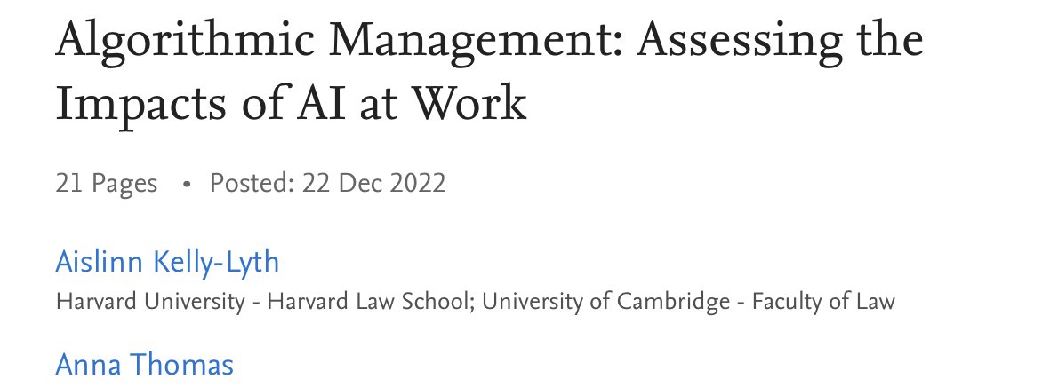 @mikarv @RDBinns @trihybrid @EU_Social @ilo @EU_Commission @EUparliament @JudithFreedman [for the go-to piece on DPIAs in the #ARM context, see papers.ssrn.com/sol3/papers.cf… by @Aislinn_Tweets and Anna Thomas @FutureWorkInst ]