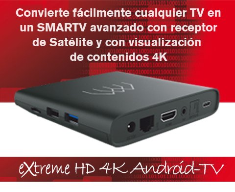 Ftemaximal's tweet photo. eXtreme HD 4K Android-tv: nuevo receptor DVB-S2 alta definición vía Dongle (incluido). Con la garantía de la certificación Google Android TV y Netflix 4k (marcas registradas). https://t.co/YJmnfDJqlc