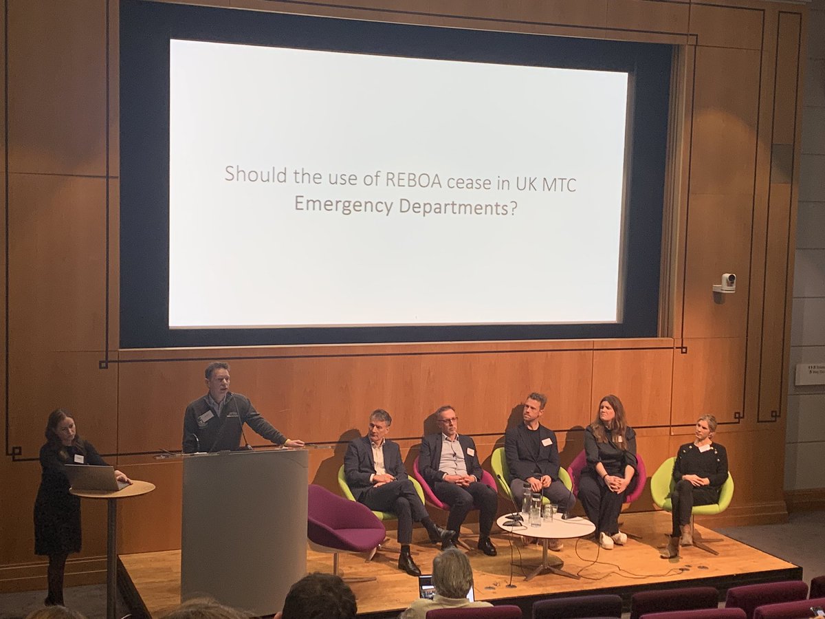 Jared Wohlgemut (@jwohlgemut) on Twitter photo Major Trauma Haemorrhage: What Now? <a href="/wellcometrust/">Wellcome</a> <a href="/Explorewellcome/">Wellcome Collection</a>
Session 1 REBOA
Results from <a href="/ukreboatrial/">UKREBOATrial</a> @janjansenuk
Prehospital REBOA <a href="/robbielendrum/">RobbieL</a>
Military REBOA <a href="/nigeltai/">nigel tai</a>
The trial compared 2 treatment strategies
But many questions remain!
Brilliant panel discussion Major Trauma Haemorrhage: What Now? <a href="/wellcometrust/">Wellcome</a> <a href="/Explorewellcome/">Wellcome Collection</a>
Session 1 REBOA
Results from <a href="/ukreboatrial/">UKREBOATrial</a> @janjansenuk
Prehospital REBOA <a href="/robbielendrum/">RobbieL</a>
Military REBOA <a href="/nigeltai/">nigel tai</a>
The trial compared 2 treatment strategies
But many questions remain!
Brilliant panel discussion