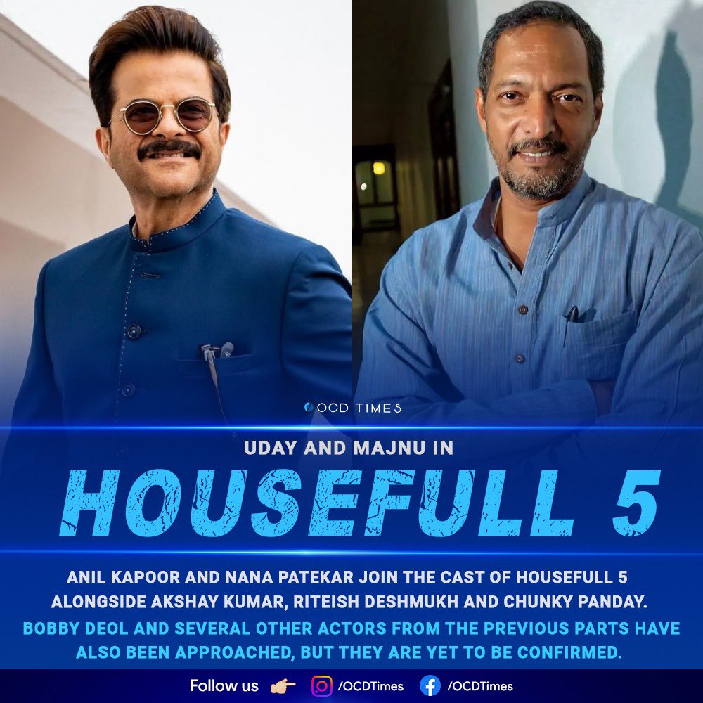 Welcome 3 mein lena tha toh liya nahi. Chalo Housefull 5 hi sahi.  Current release date - 6 june 2025.
.
#OCDTimes #AkshayKumar #RiteishDeshmukh #ChunkyPanday #Housefull5 #SajidNadiadwala #NGE #AnilKapoor #NanaPatekar