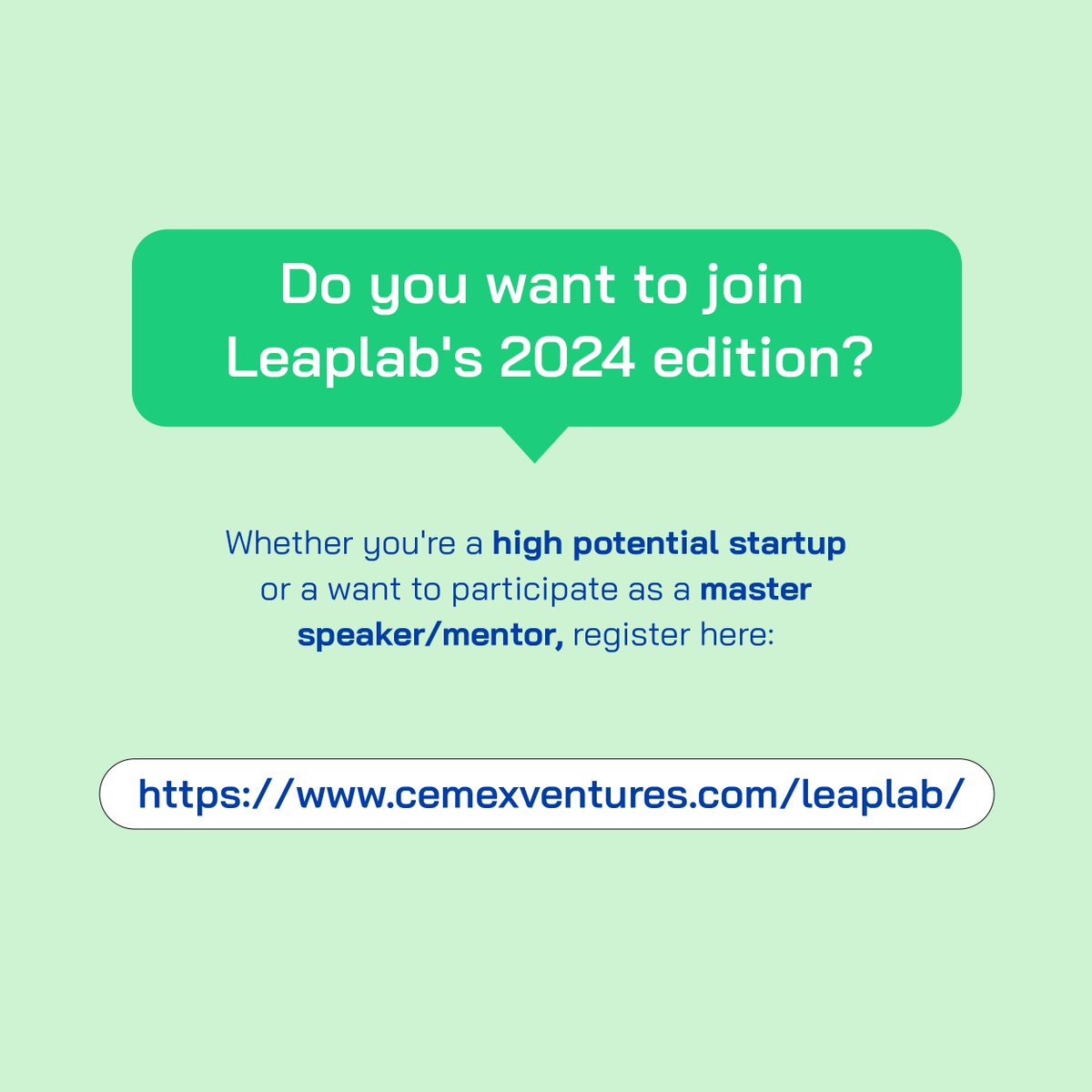 CemexVentures's tweet photo. Do you want to accelerate your startup's growth? 🚀 Here are the key benefits of joining Cemex Ventures’ #Leaplab startup accelerator.
Take the Leap & register today 📥 https://t.co/GbJl7Y9Bh9
#CemexVenturesLeaplab #Startup #Acceleration