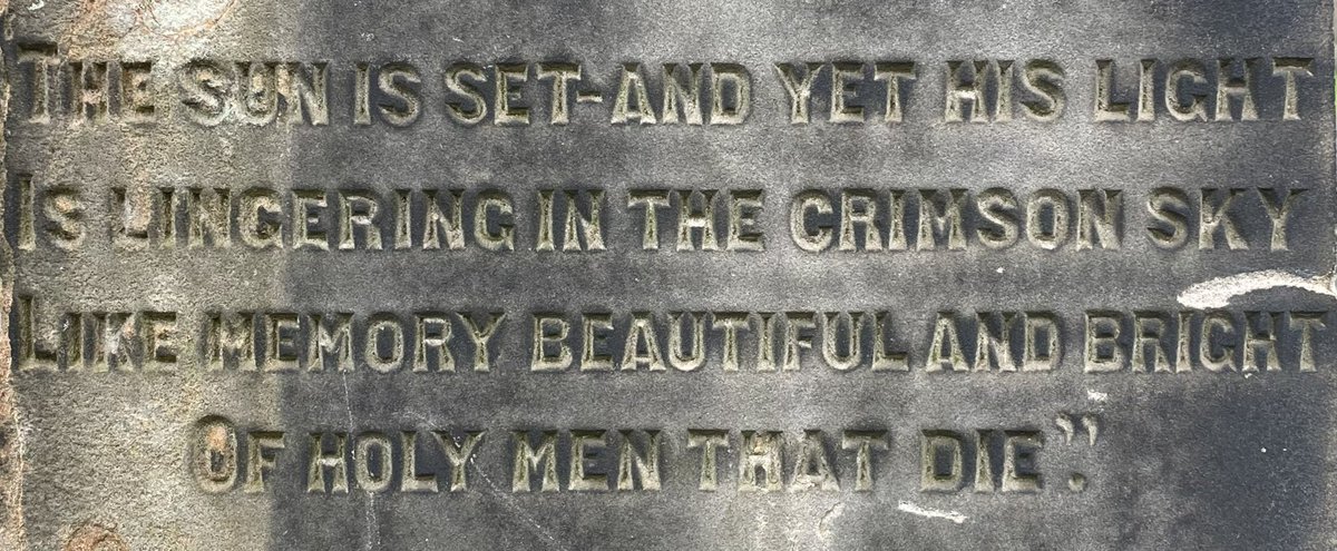 “THE SUN IS SET AND YET HIS LIGHT IS LINGERING IN THE CRIMSON SKY LIKE MEMORY BEAUTIFUL AND BRIGHT OF HOLY MEN THAT DIE.” #CaltonNewBurialGround #Edinburgh #GravesidePoetry