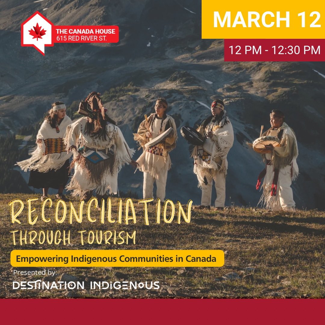 Join today at 12:00 PM for a chat about the profound impact of #IndigenousTourism. Discussion led by @zane_buchanan from @CAN_Indigenous For more info visit: eventbrite.de/e/reconciliati… 📍 615 Red River St.