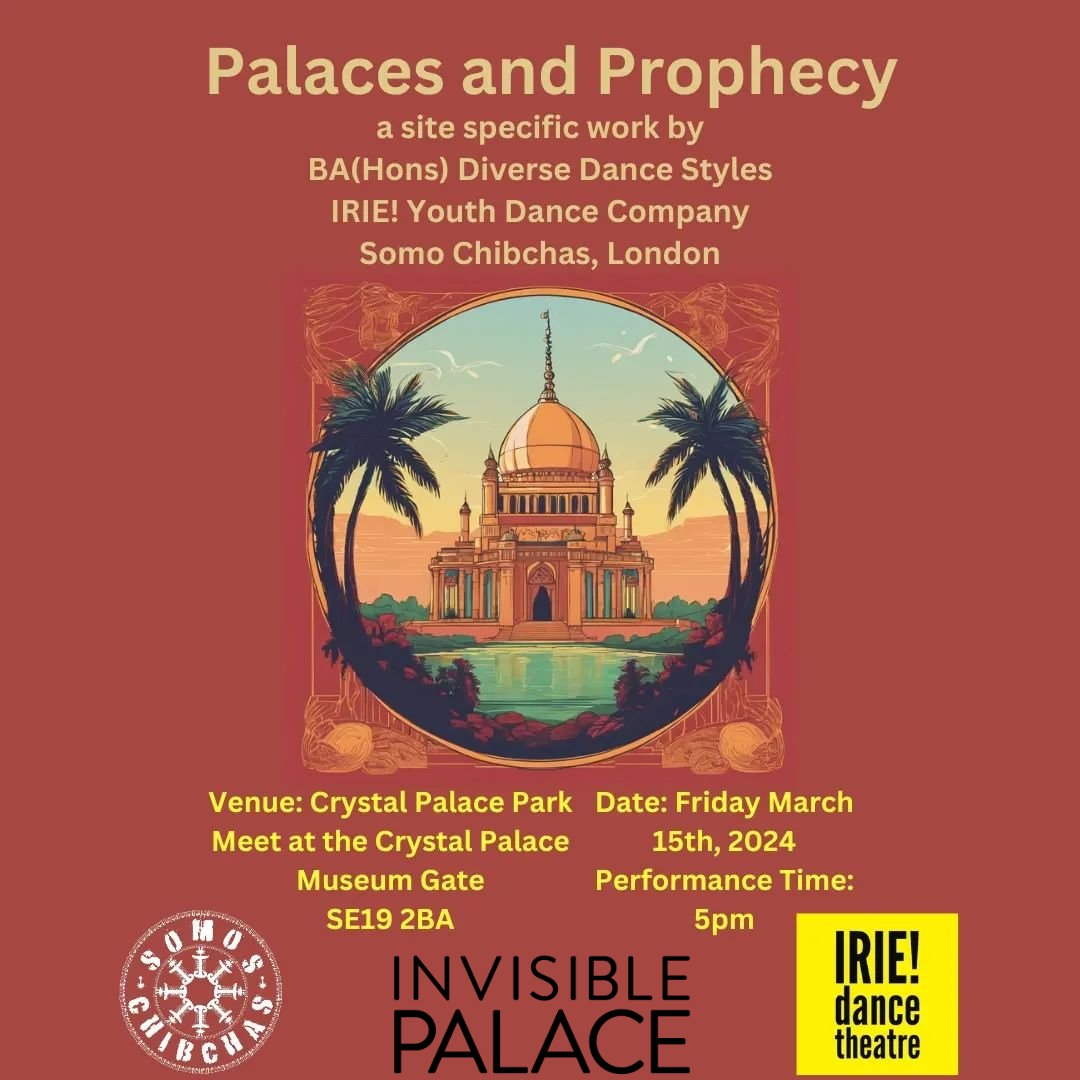 Meet us on the Upper Terrace of Crystal Palace Park this Friday 15th March at 5pm for a FREE dance performance! IRIE! youth dance company &amp; the Colombian Folk Dance Group Somoschibchas join forces to present Palaces and Prophecy 👉 facebook.com/events/2729579…
#CrystalPalacePark #SE19