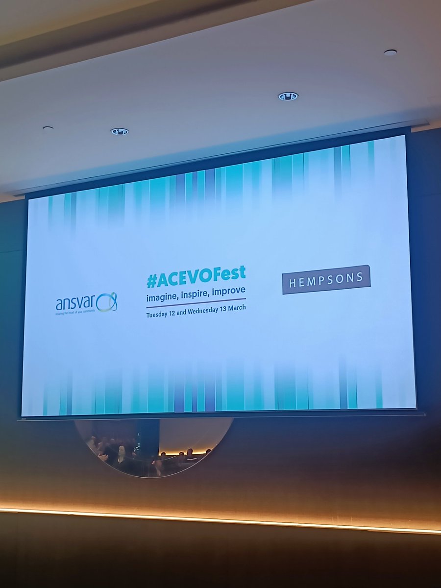 After a week's annual leave it is great to be at #ACEVOFest today to hear some really inspirational speakers and connect with some amazing people. @Centrefor_EH