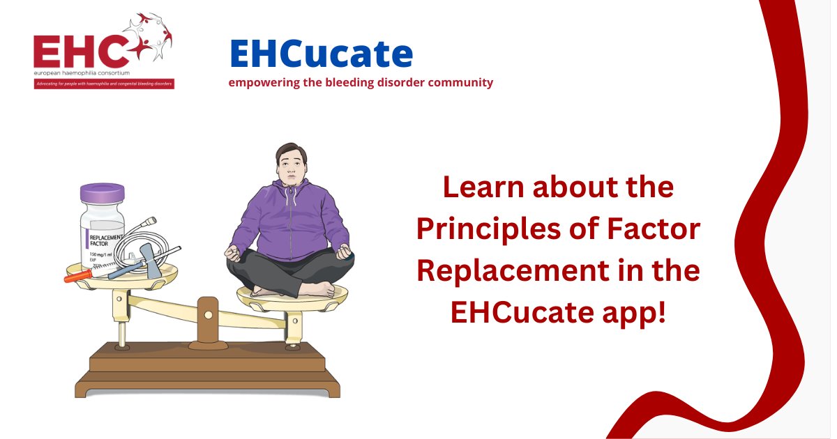 EHC_Haemophilia's tweet photo. Guidelines recommend #prophylaxis as the standard of care for people with #haemophilia and severe bleeding, as well as some other clotting factor deficiencies.
Learn more in the new #EHCucate Topic: Principles of Factor Replacement!
#BleedingDisorders #VWD #FactorReplacement https://t.co/MOQaYsSzb1