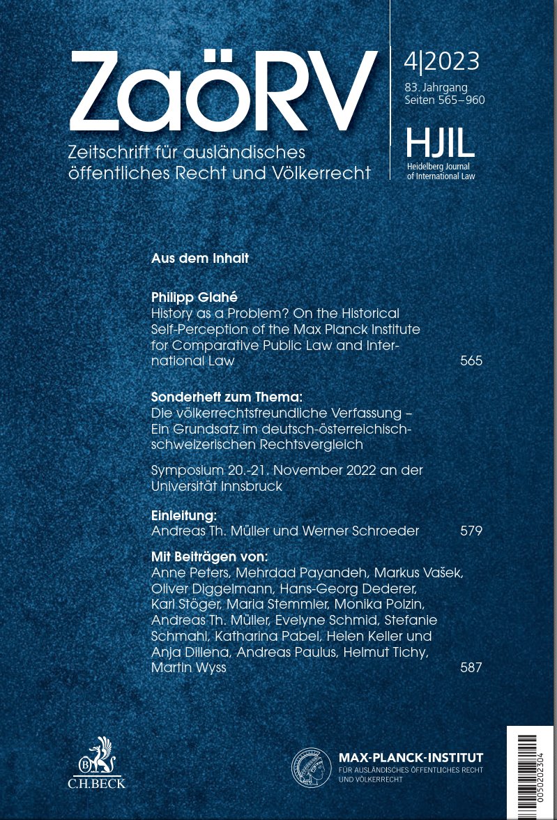 The new issue of the HJIL is out! It is mostly dedicated to the intriguing topic of 'international law-friendly constitutions' and 19 renowned scholars have reflected on it in their contributions. Stay tuned for more insights 🥳 As always, #OpenAccess nomos-elibrary.de/10.17104/0044-…