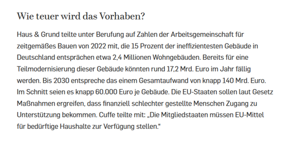 🚨Achtung – Augen auf beim Klimaschutz-Bashing! 👀
Pünktlich zur EP-Abstimmung der europäischen Gebäude-Richtlinie #EPBD meldet sich <a href="/hausundgrund_de/">Haus & Grund Deutschland</a> mit neuen Mondzahlen zur den "Kosten" der Verhandlungsergebnisse zu Wort.
Eine kritische Einordnung 🧵
capital.de/immobilien/abs…