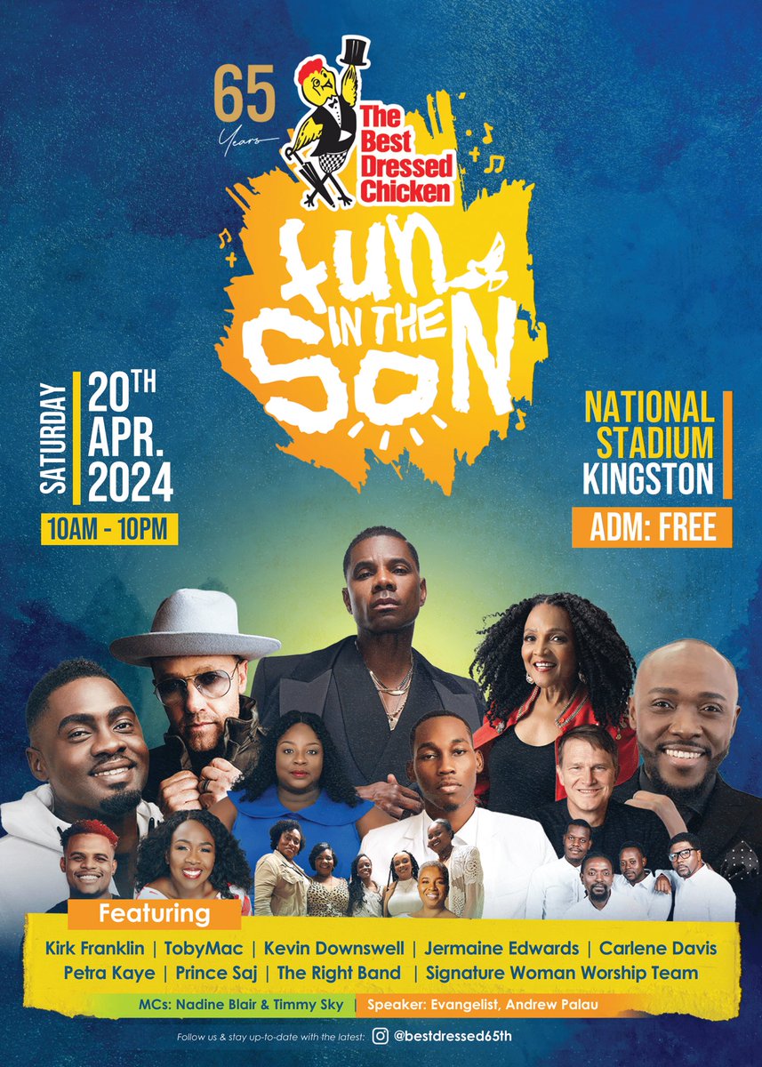 oooh_itsMagic's tweet photo. #FreeConcert #FreeHealthFair #FreeDentalChecks #FreeDentureFittings #FreeActivitiesforKids #BestDressedGivesBacktoJamaica
#65YearsofBestDressedChicken https://t.co/QjDu7p6YJI