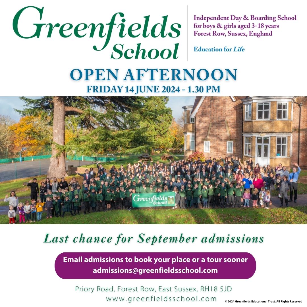 GreenfieldsInd's tweet photo. Don't miss our next open day on Friday, 14th June, at 1:30 pm.
Meet the Headteacher, find out what makes Greenfields unique and receive a tour of the school.
#greenfieldsschool #ukboardingschool #privateschools #independentschools #privateschoolsnearme #schooladmissions https://t.co/IDv1TcZm0m