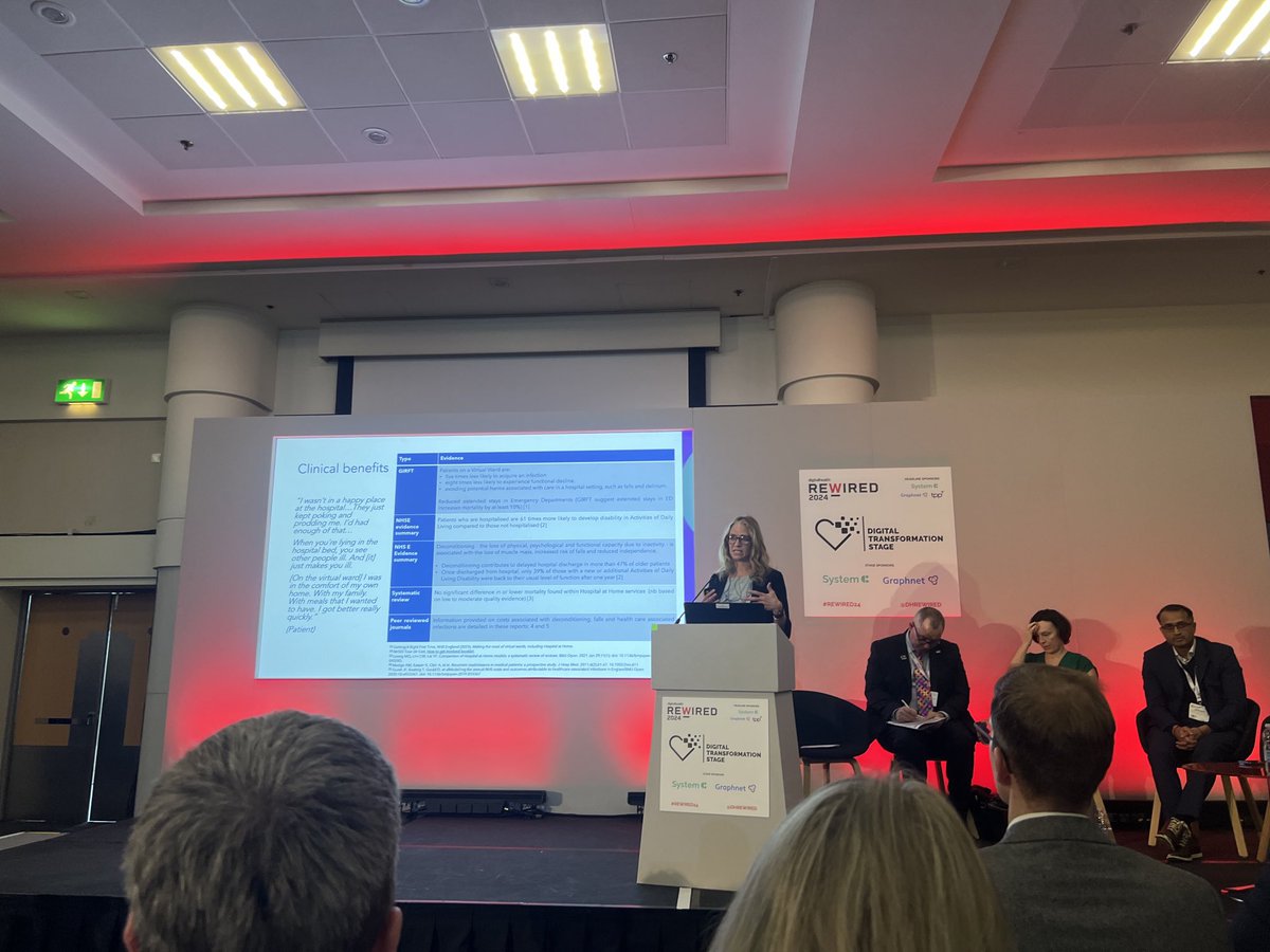 Hearing from Dr Amanda Begley about the early@benefits of Virtual Wards in London ⁦<a href="/DHRewired/">Digital Health Rewired</a>⁩