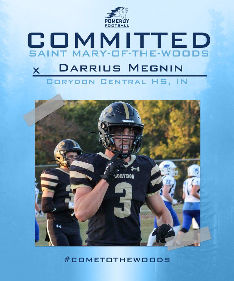 DarriusMegnin's tweet photo. 100% Committed 
Thank you @coachpowell91 and the rest of the @SMWCSprintFB coaching staff for this opportunity, very excited to be a Pomeroy!! https://t.co/DtUfRSb7Sy