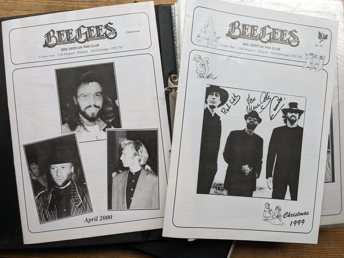 Very excited to share my latest #HappyMail .. a full set of #BeeGees UK fan club newsletters from 1988 to 2000 - all 41 issues. These are a real gold mine of information  and fascinating to read - events told in real time inc photos I've not seen before plus Gibb family news! 😊