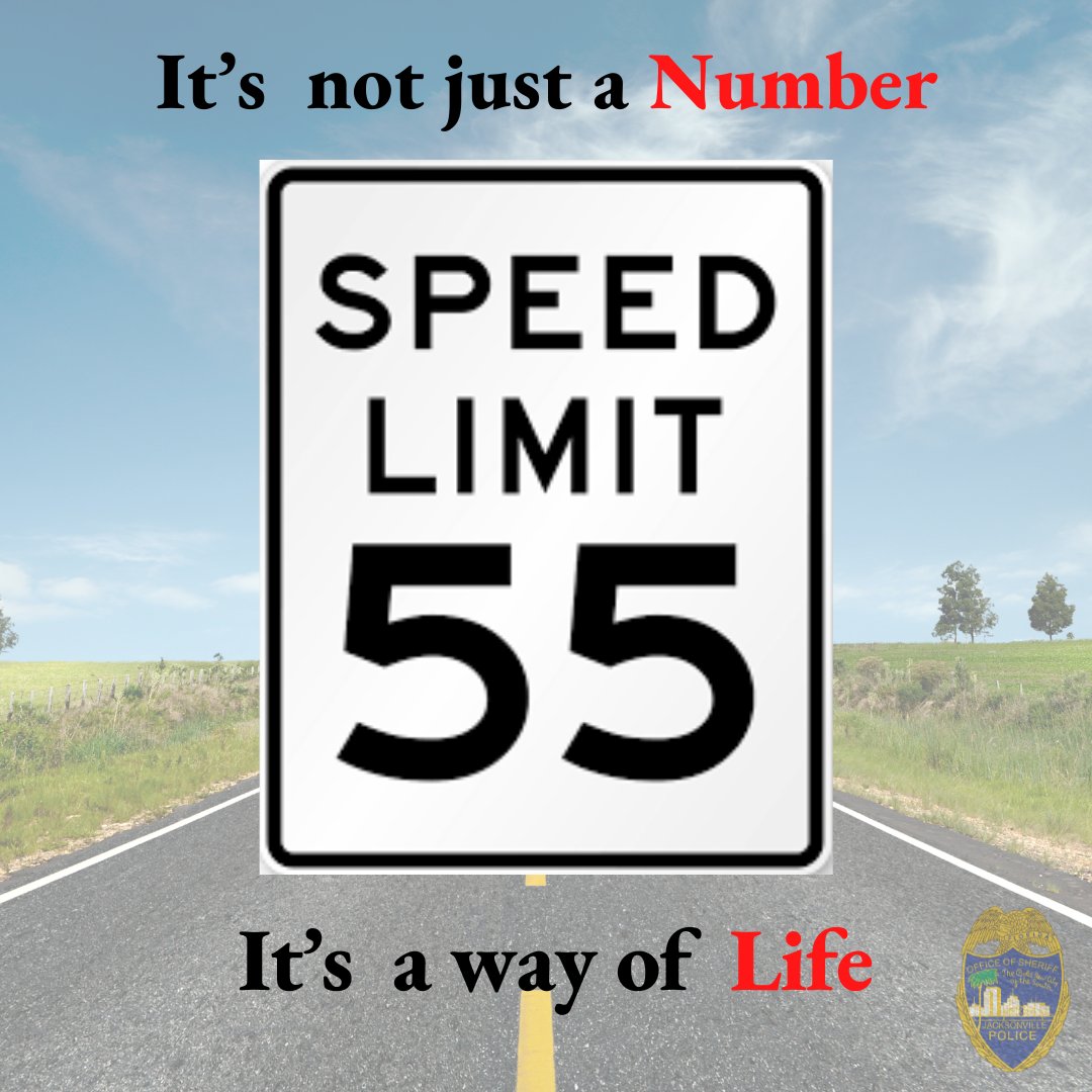 JSOPIO's tweet photo. Good Morning #Jax!

Today's #TrafficTuesday is a simple one...

Speed limit signs are not a suggestion, obey them - always!

#ArriveAlive #Traffictruths #TrafficTuesday #YourJSO #JaxSheriff #DriveSafely https://t.co/0LEQs9tDbO