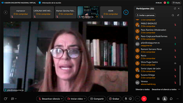 InstitutoRomano's tweet photo. 📗¡Prueba superada! 

🎓Nuestro I Encuentro Nacional Virtual de Centros Educativos con Alumnado Gitano echó a andar ayer con las exposiciones de Pilar Bahamonde, directora del @CEIPGumersindo de #León, y de Cinta Betanzos, del CEIP Andalucía de #Huelva.  

¡Gracias @MSocialGob!👏 https://t.co/Yt4T1EUi9N