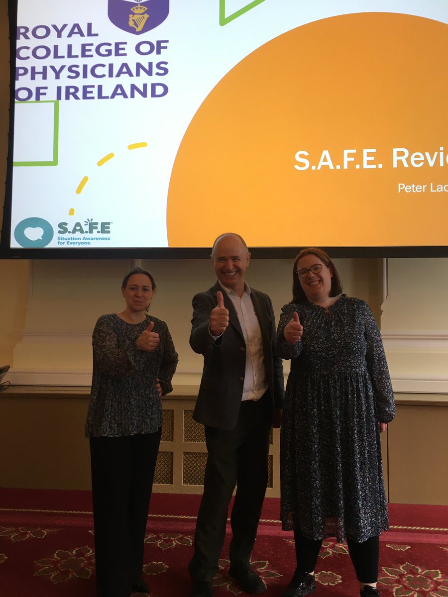 .@DervlaHogan from @NationalQPS with @MacDonellRach at the celebration day for @RCPI_news Situation Awareness for Everyone SAFE program cohort 6 - making care safer for people in Ireland @HSELive