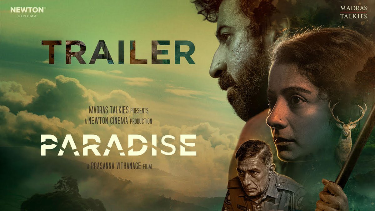 As adversities and distress turn the world of #Paradise upside down, witness the resilience it takes to storm through to the other side of survival✨ Unveiling the #ParadiseTrailer ▶️ youtu.be/B_k88dX02Do A @prasannavith film @NewtonCinema @rajeevravi63 @roshanmathew22…