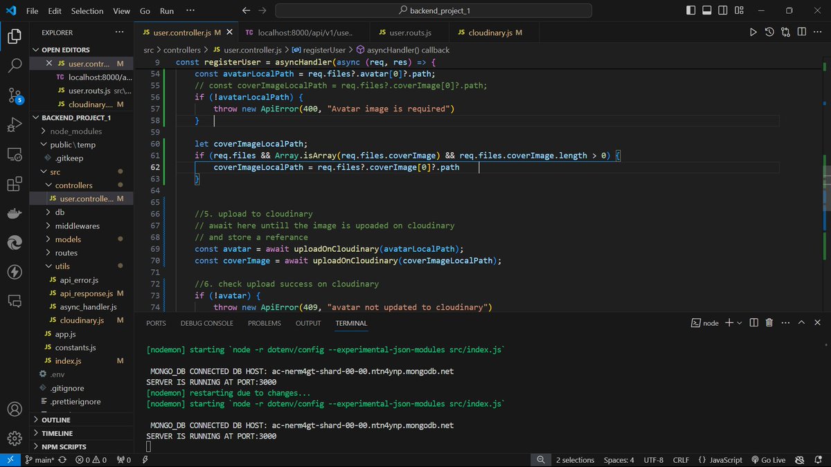 suvrangshur's tweet image. getting my daily dose of backend after my day job as a flutter developer thanks to
@Hiteshdotcom
for making this so easy to understand........ It will take time but with this consistence, I will turn myself into a backend dev in no time
@MongoDB
@nodejs
@JavaScript
#chai_aur_code