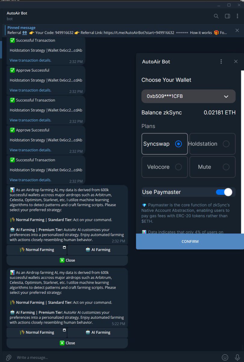 kidsreallycute's tweet image. Airdrop launchpad on hold Dev zksync rw this is the guide to do airdrop  @AutoAirAI  @HoldstationW @zksync  
😘😊☺️😄😒😉😝
The first #BotAI of the #Zksync system ⭕️
Airdrop plowing project using Bot, very convenient.
Please do it &quot;URGENTLY&quot; because the project reserves 10% for…