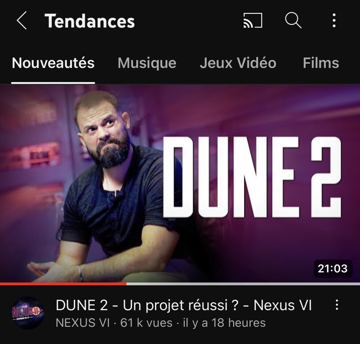 ⭐️15ÈME DES TENDANCES⭐️ Merci à toutes et à tous ! Si vous avez manqué la vidéo de hier sur Dune 2 c’est par là : youtu.be/_FRhlWkm5Hs?si… #Dune2 #DunePart2