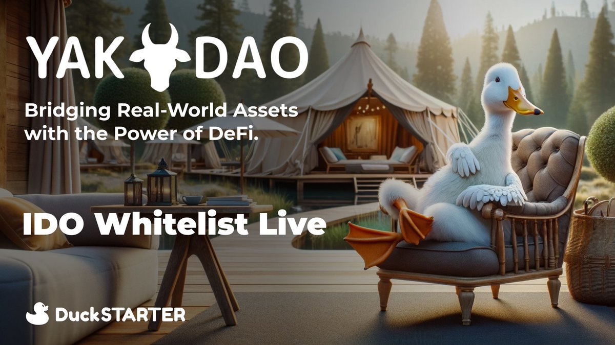 dao_duck's tweet image. Get whitelisted for @theyakdao's IDO on DuckSTARTER:

1⃣Complete QuestN tasks. app.questn.com/quest/88162944…

2⃣Stake at access.duckdao.io.

The whitelist ends March 19th @ 23:30 CET. 

IDO starts on March 21st @ 18:00 CET.

🔍 IDO Details: duckstarter.io/yakdao

#YakDAO #IDO…