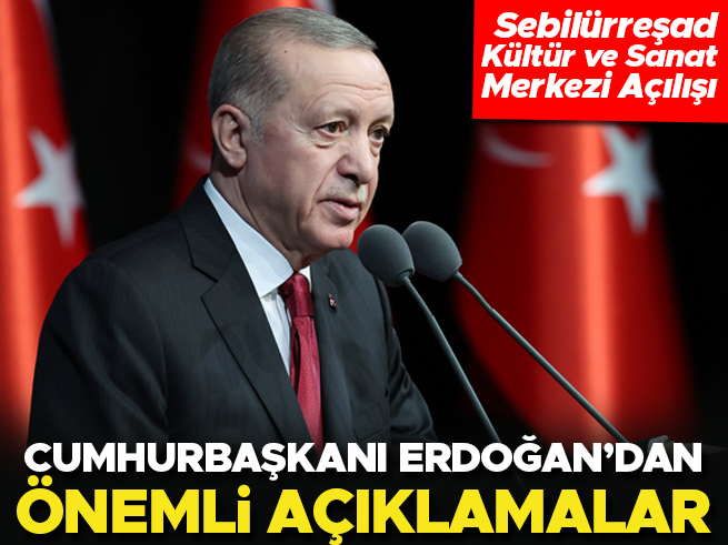 Cumhurbaşkanı Recep Tayyip Erdoğan, Sebilürreşad Kültür ve Sanat Merkezi Açılış Programı'nda konuşuyor. hurriyet.com.tr/gundem/cumhurb…
