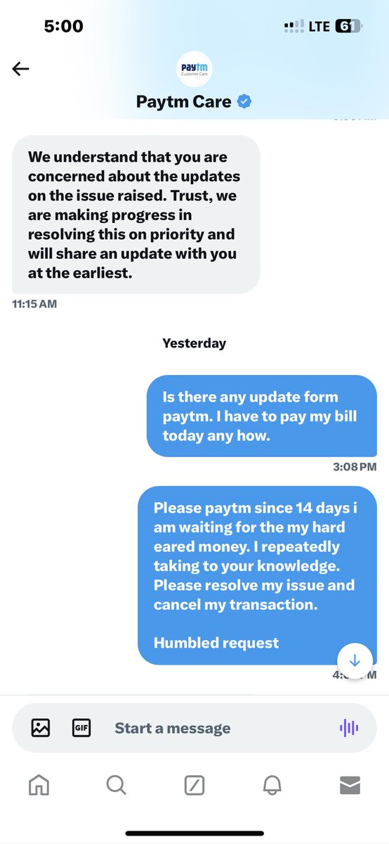 Sagar_AF's tweet photo. @Paytm @Paytmcare I'm frustrated! Tried paying my Federal Bank credit card bill of Rs.17,373 on your app. Amount debited successfully but status still shows 'Processing' after 15 days. Order ID: 23087291719. Shared #paytm fake assurance 
@vijayshekhar #PaytmFraud 
@RBI https://t.co/aKYKac4fyT