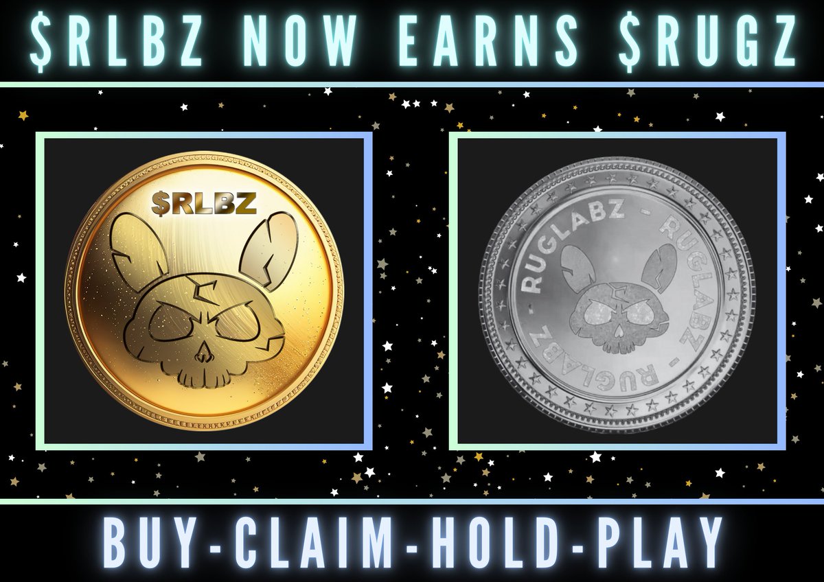 #GM, WHATS THAT? ANOTHER UTILITY!? 🔥 HOLDING $RLBZ WILL NOW REWARD YOU IN OUR UTILITY TOKEN $RUGZ! 🪙 Stake, claim & use your $RUGZ in our discord to participate in our exclusive RugDollz NFT holder raffles! Join our discord to find out more! (official link on website in bio)