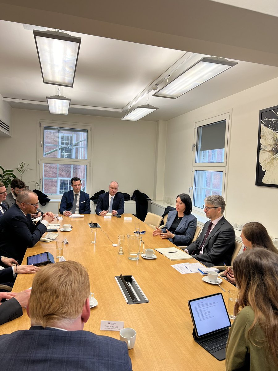 3. At the @EUdelegationUK, BritCham met Deputy Ambassador @nicolemannion4 and her esteemed colleagues. EU-UK deals on @HorizonEU and @Frontex are positive steps. We asked the EU Delegation what might be possible after elections, especially with the upcoming 2025 TCA review.
