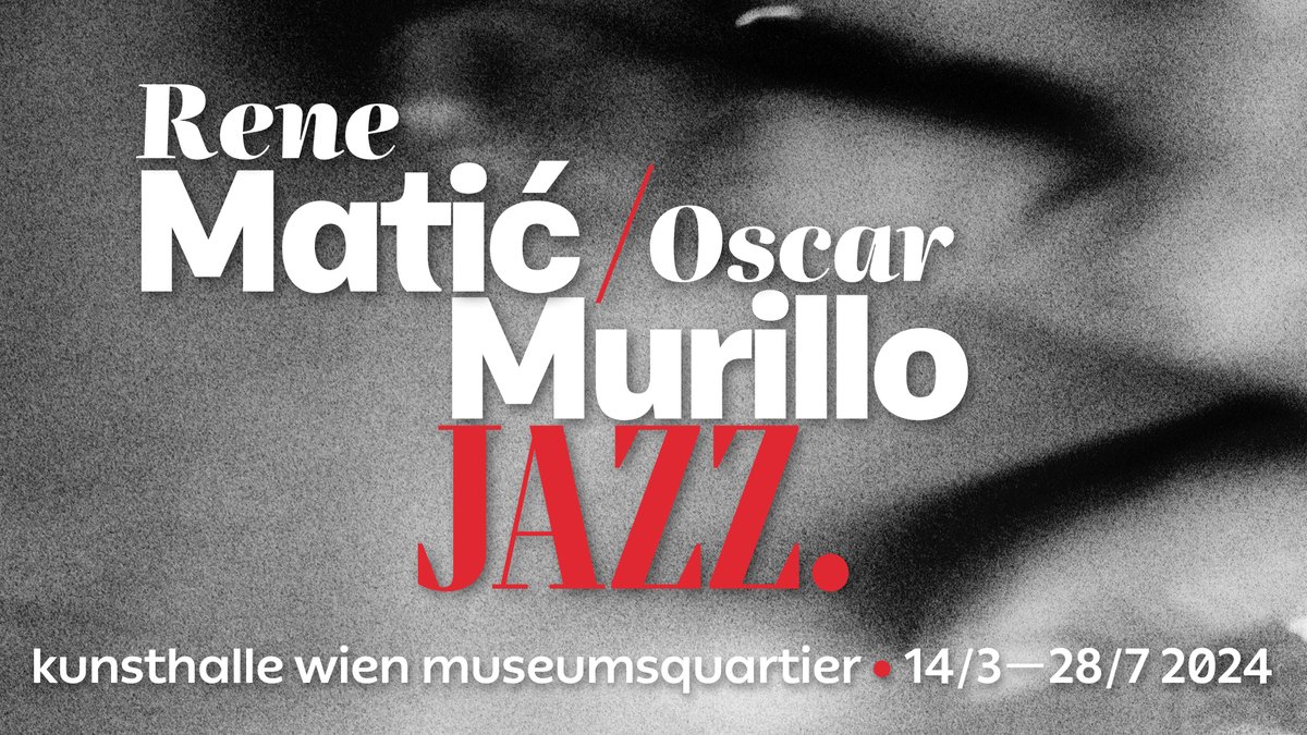 Tomorrow is the #PressConference of Rene Matić / Oscar Murillo. JAZZ. For the first time, #ReneMatić‘s and #OscarMurillo‘s works enter into a dialogue. See new works made specifically for the space and Vienna. Join the opening on Thursday at 7 pm!

kunsthallewien.at/en/event/exhib…