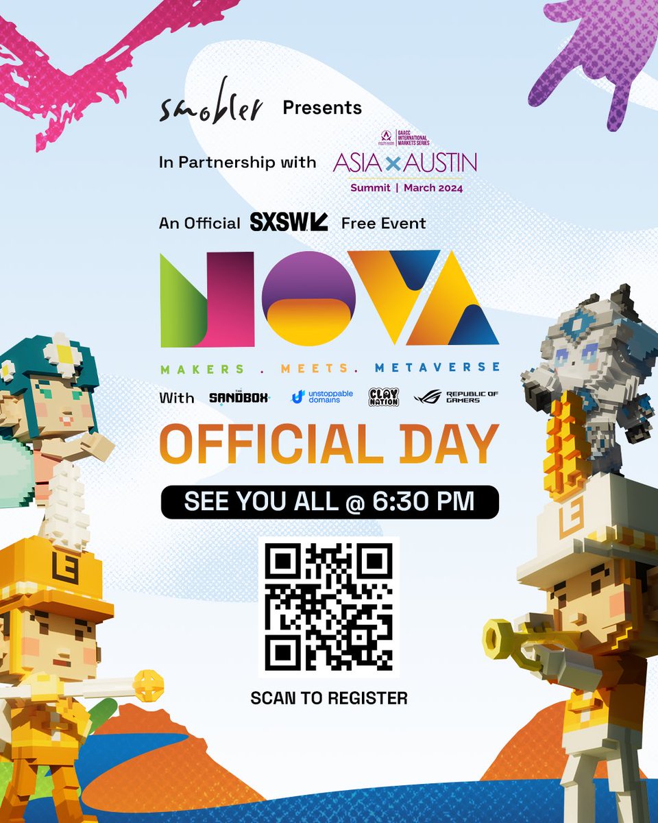 Smobler (@smoblerstudios) on Twitter photo ⚡️NOVA Austin is in the Press !!⚡️
Now officially a <a href="/sxsw/">SXSW</a> free event.
Come on down to NOVA for exciting activations from Beyond introducing their exclusive experience Runaways on the <a href="/AppleVisionPro/">Apple Vision Pro News</a> , our Exclusive Smobler Metaverse Experiences on the <a href="/ASUS_ROG/">ROG Global</a> and a Digital ⚡️NOVA Austin is in the Press !!⚡️
Now officially a <a href="/sxsw/">SXSW</a> free event.
Come on down to NOVA for exciting activations from Beyond introducing their exclusive experience Runaways on the <a href="/AppleVisionPro/">Apple Vision Pro News</a> , our Exclusive Smobler Metaverse Experiences on the <a href="/ASUS_ROG/">ROG Global</a> and a Digital