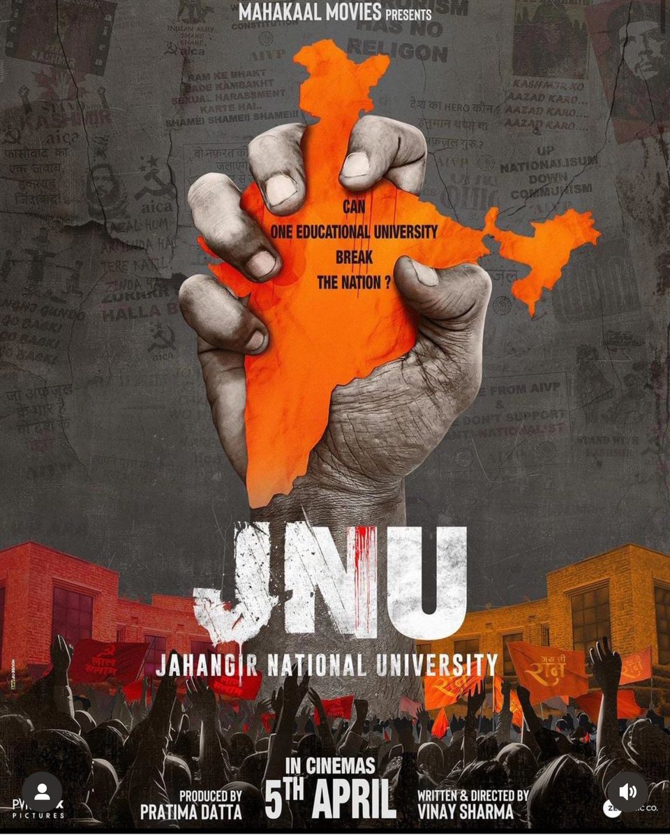 All the best sister @TheRashamiDesai and the entire team . Behind closed walls of EDUCATION, brews a conspiracy to BREAK the NATION, As the LEFT & RIGHT collide, who will win this Battle for DOMINATION? Mahakaal Movies presents #JahangirNationalUniversity IN CINEMAS 5th April