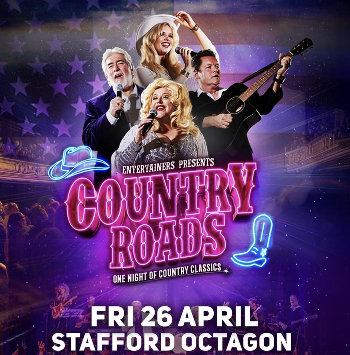 **Tickets are selling quickly for this one!** 🇺🇸

We welcome the brilliant Country Roads tour to the Stafford Octagon in April! 

Book now!👇

📆 Friday 26th April 
🎫 ticketnation.uk/events/country…