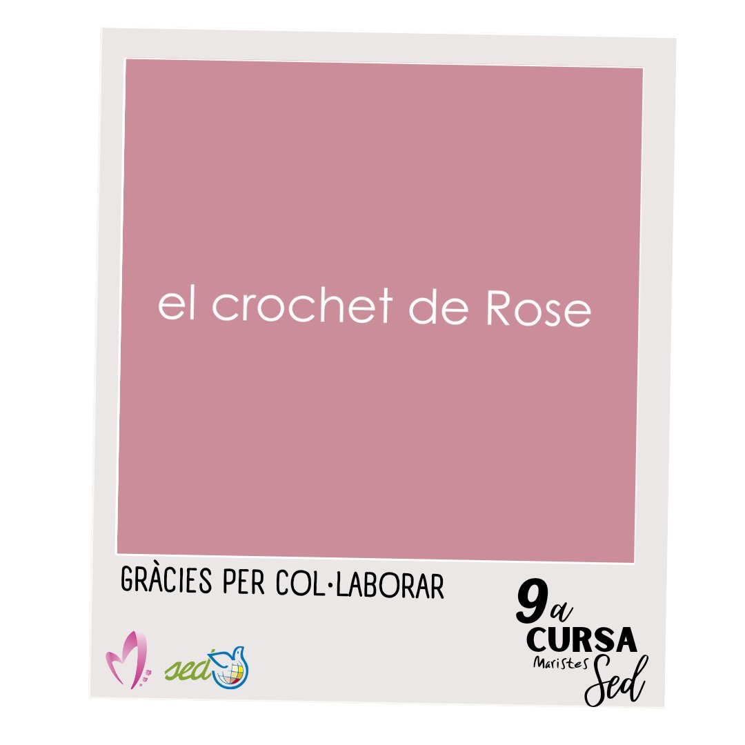 💜Perquè tots ho fem possible. Volem presentar als col•laboradors de la 9a Cursa Sed 100% solidària. 💜 

➖️ Moltes gràcies <a href="/ElCrochetdeRose/">El Crochet de Rose</a> per col•laborar amb nosaltres.
➖️ Gràcies per creure en el nostre projecte i ajudar a fer-lo possible. 

#cursased #nosiguisgallina