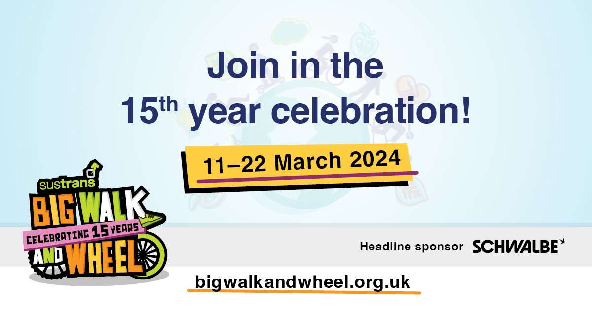 We're supporting the @Sustrans Big Walk and Wheel this week! Visit bigwalkandwheel.org.uk to see how many pupils have taken part already. 🚶🚴