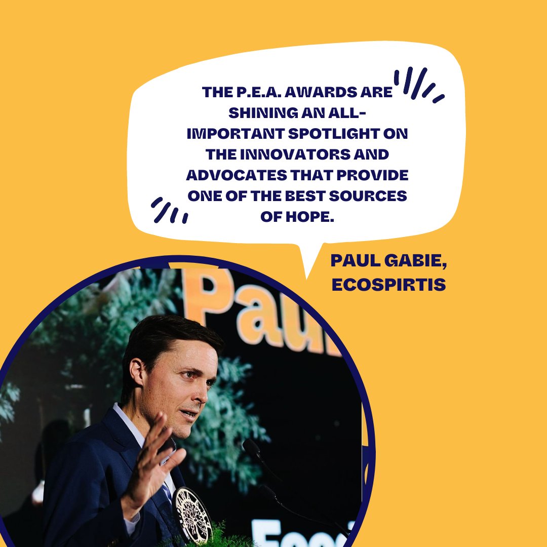 Paul Gabie, CEO of ecoSPIRITS and winner of the P.E.A. Food & Drink Award in 2021. Find out more about this year's event ⬇️ peaawards.com
