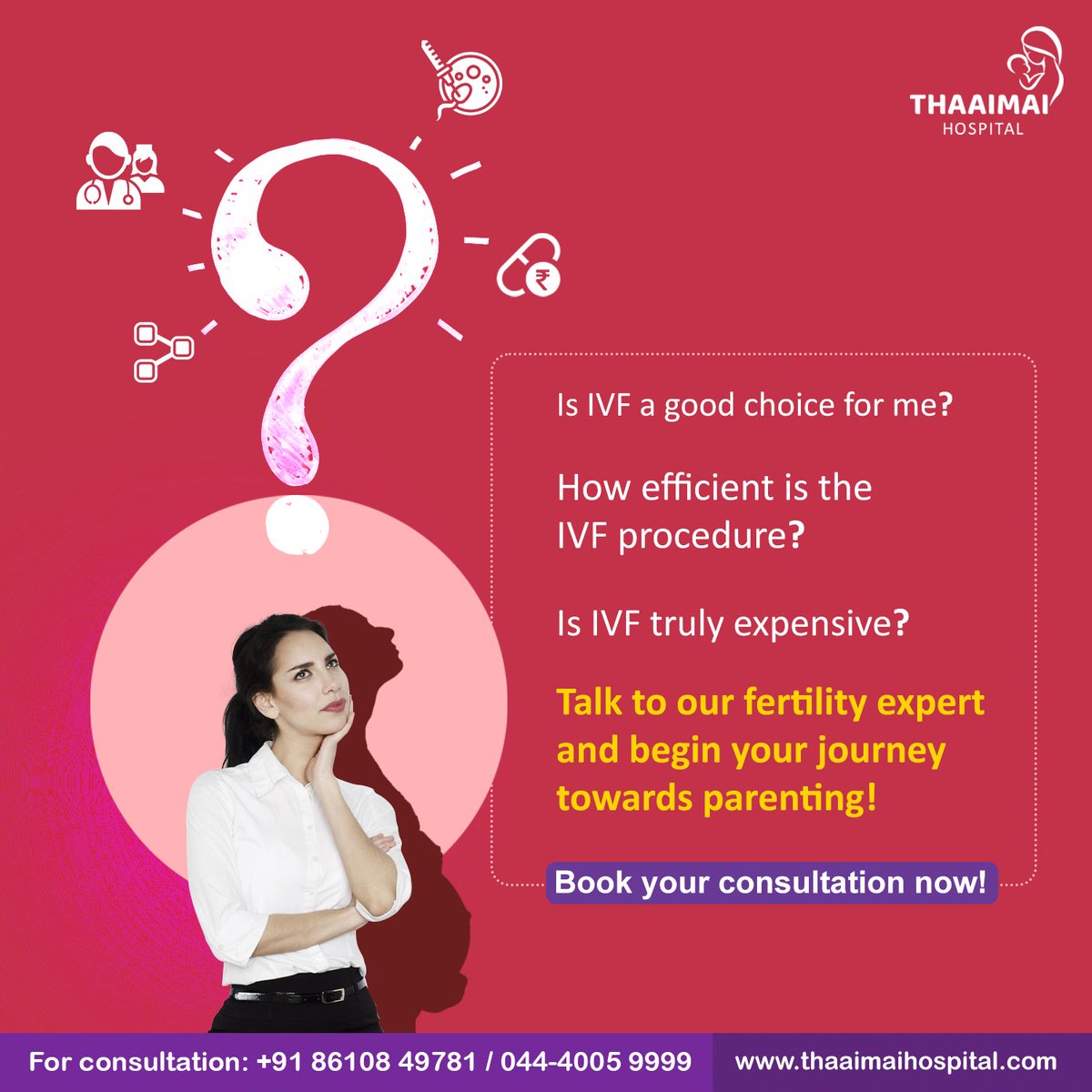 All your doubts will be sorted out with pristine clarity with our experts! Become a parent with our dedicated experts only at Thaaimai hospitals!
.
.
.
.
.
.
.
.
#thaaimaihospital #ivfjourney #ivfsuccess #fertilityclinic #fertilityjourney #bestdoctors #ParentSupport #motherlove