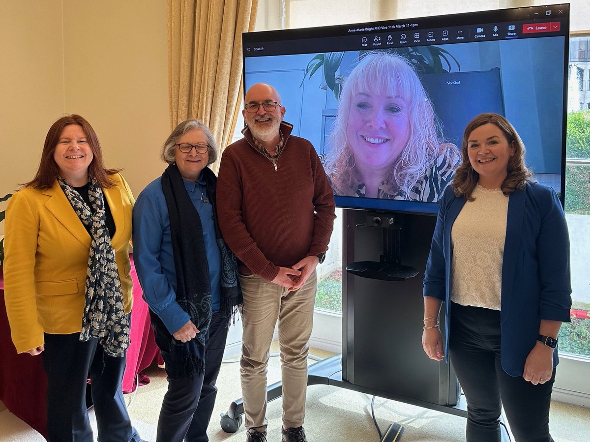 👏 to Dr Ann-Marie Bright on super viva defence of her PhD dissertation ‘Prison-based mental health services’. Thanks Prof Ben Hannigan & Dr Gill Rayner for robust examination, and convenor Dr Eimear Spain. Ann-Marie was supervised by Dr Annmarie Grealish & Prof Agnes Higgins TCD