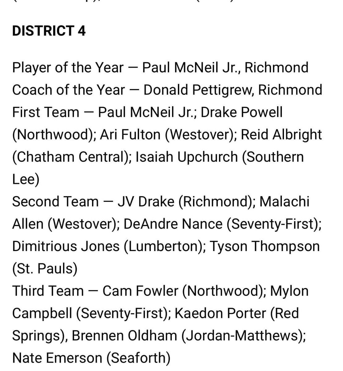 Congrats @Cambun_3  for making 3rd team all-district. All your hard work is paying off. Keep being great! #sophomoreseason #alldistrict