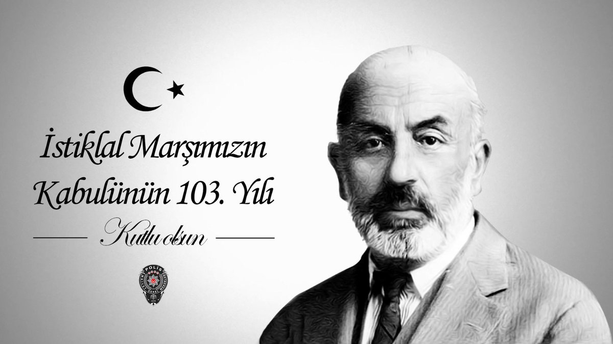 EmniyetGM's tweet photo. İstiklal Marşımızın kabulünün 103. yılında Milli Şairimiz Mehmet Akif Ersoy'u rahmet ve minnetle anıyoruz. 

🇹🇷🇹🇷🇹🇷 

"Allah bu millete bir daha İstiklal Marşı yazdırmasın" 

#İstiklalMarşı https://t.co/RBaucvhtIE