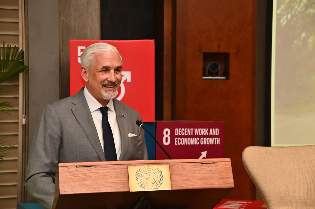 unwomenindia's tweet photo. "Gender equality is a societal issue, not just a women's issue. When we invest in women, we invest in a better world."  - Shombi Sharp, UN Resident Coordinator of UN India, sharing his insight on the transformative power of investing in women. https://t.co/hYJaT6GxPB