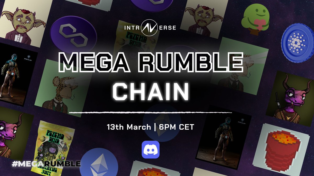 🎉 MEGA RUMBLE CHAIN 

💸 WIN +240$ in tokens and NFTs 
🗓️ 13th March | 5:20PM UTC

Time to rumble across new Discord servers and win exclusive NFTs!🎁 

Tag your friends and try your luck! ⚔️ 

🔗 Join our Discord: discord.gg/projectone

🤯 Last months #MegaRumble had 455
