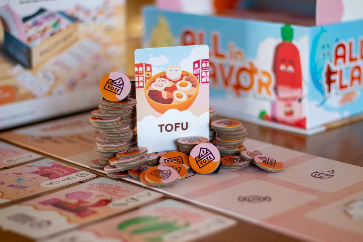 longpackgames's tweet photo. 🍦Sweet or Spicy? Treat or Heat?🌶️
All in Flavor | M29 Games

#boardgames #bgg #tabletopgames #manufacturing #tabletop #boardgamegeek #longpackgames #boardgameaddict #familyfun #gamenight #m29games #icecream #tofu #peper #gourmet https://t.co/6n3vBaFBsq
