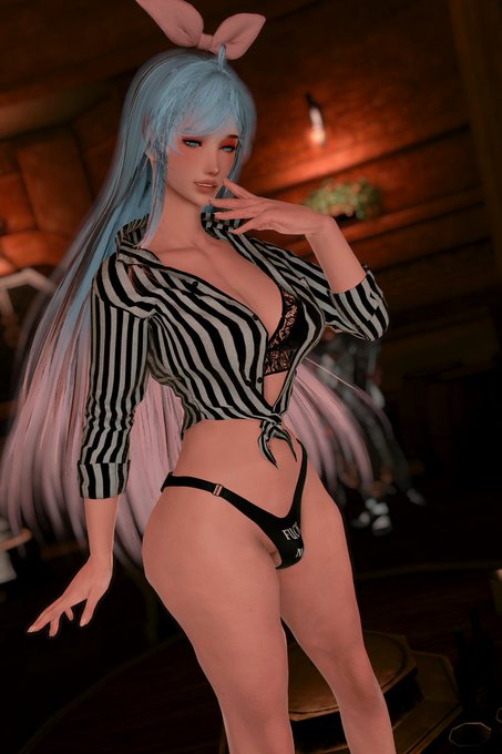 "Don't look at me like that..." "I'll get hard..."  *smirks through a growing blush, batting her baby