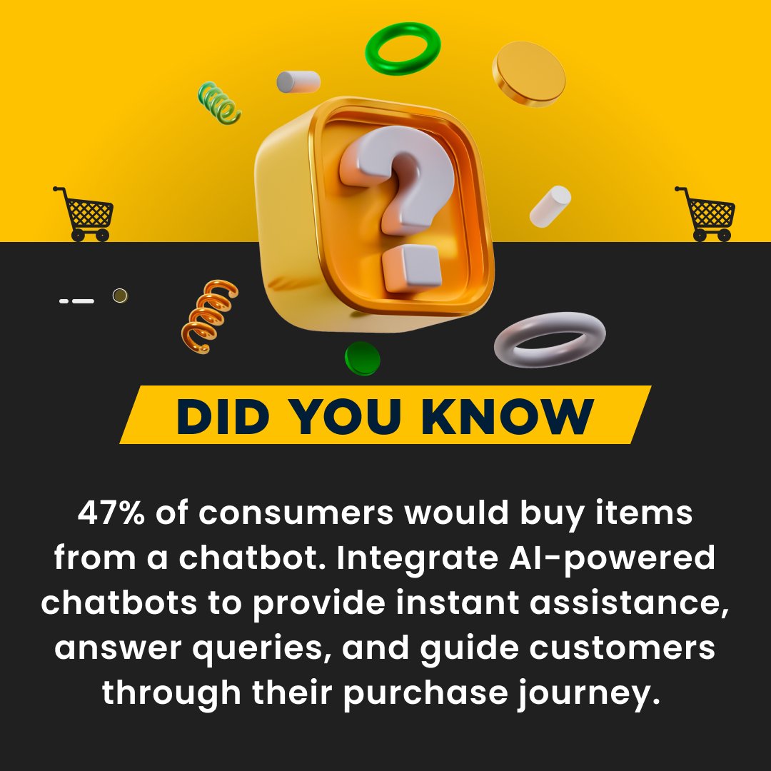 xcellenceit's tweet photo. Did you know? AI-powered chatbots are reshaping customer service! 🤖📱💡

Seamlessly integrate chatbots for improved interactions, increased sales, and meeting modern consumer demands. 🛒🤝👍🏼🌐
#CustomerService #OnlinePresence #InstantAssistance #TechTrends #BusinessSolutions https://t.co/NIEy5JI16j