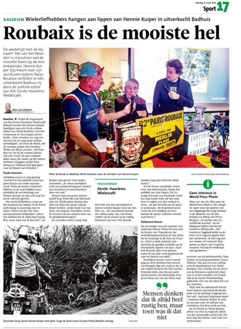 Peter de Brock (@peedebe) on Twitter photo En dank aan alle stamgasten, bezoekers en crew van het Eerste Haarlems Wielercafé Vol.8 de Parijs-Roubaix! editie in Het Badhuis. De foto's van onze huisfotograaf en de aftermovie volgen nog! #haarlem #wielercafe #ehwc <a href="/hetiskoers/">Het is koers!</a> <a href="/henniekuiperkw/">Hennie Kuiper</a> En dank aan alle stamgasten, bezoekers en crew van het Eerste Haarlems Wielercafé Vol.8 de Parijs-Roubaix! editie in Het Badhuis. De foto's van onze huisfotograaf en de aftermovie volgen nog! #haarlem #wielercafe #ehwc <a href="/hetiskoers/">Het is koers!</a> <a href="/henniekuiperkw/">Hennie Kuiper</a>