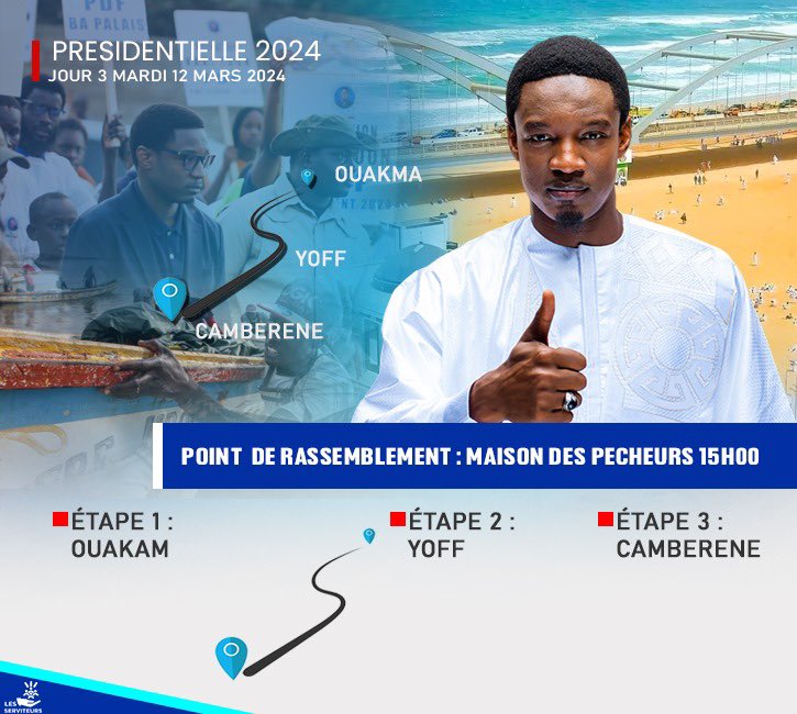 AServiteurs's tweet photo. Campagne électorale Présidentielle 2024
Jour 3 :OUAKAM-YOFF-CAMBERENE
#PDF
#kebetu
#SunuElection2024
#Presidentielle2024
#coalitionpapadjibrilfall_président
#lesserviteurs
#senegal https://t.co/Q7TSxsoS67